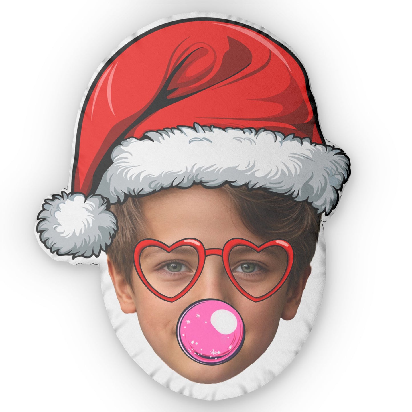 Santa Bubble Face pillow