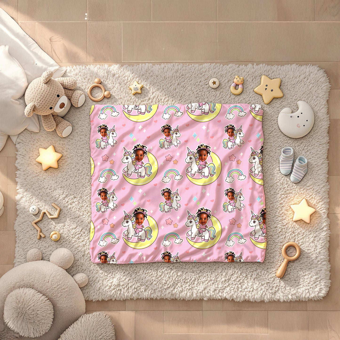 Adorable Unicorn Baby Swaddle Blanket