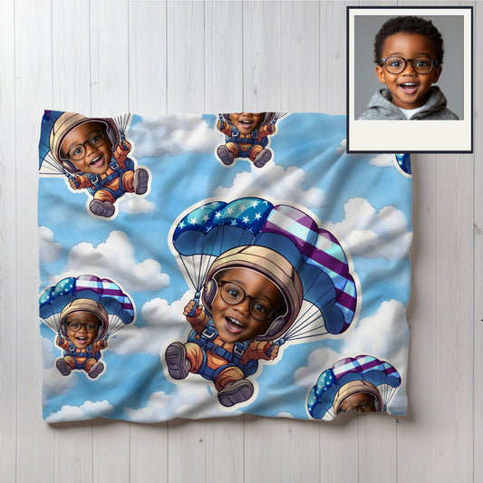Sky Pirate Pattern Velveteen Plush Blanket