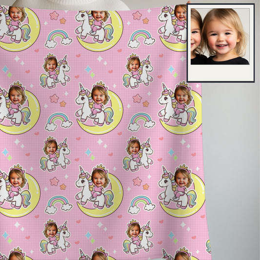Magic Unicorn Ride Pattern Cozy Blanket